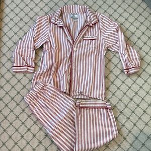 Petite Plume red and white stripe pajama set, Size 5. Great condition